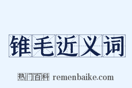 锥毛近义词是什么意思的图片